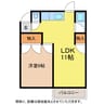 アイリス南開 1LDKの間取り