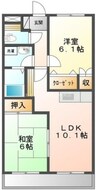 コンフィデンスⅡ 2LDKの間取り