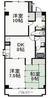 グレースマンションエルフ 3DKの間取り