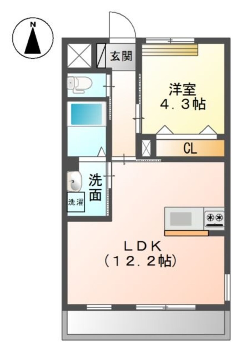 間取図 パープルオリエンテ