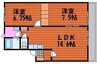 モントワール　Ａ 2LDKの間取り
