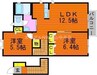 パルク・ギオーネ　参番館 2LDKの間取り