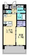 フォレシス下中野 1LDKの間取り