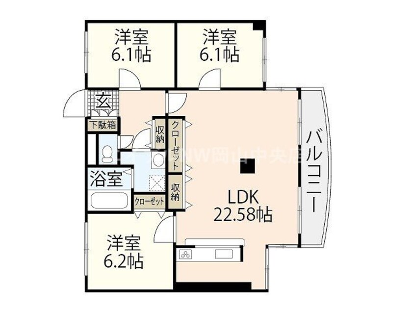 間取図 ロジェ岡山