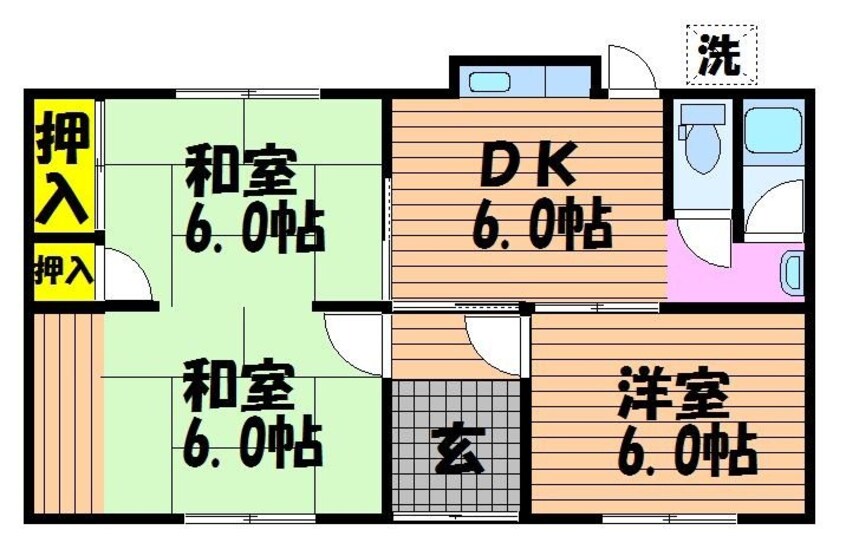 間取図 富田戸建　２