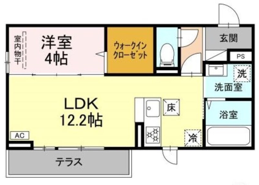 間取図 D－ROOM西長瀬