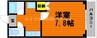 ウイング東島田 1Kの間取り