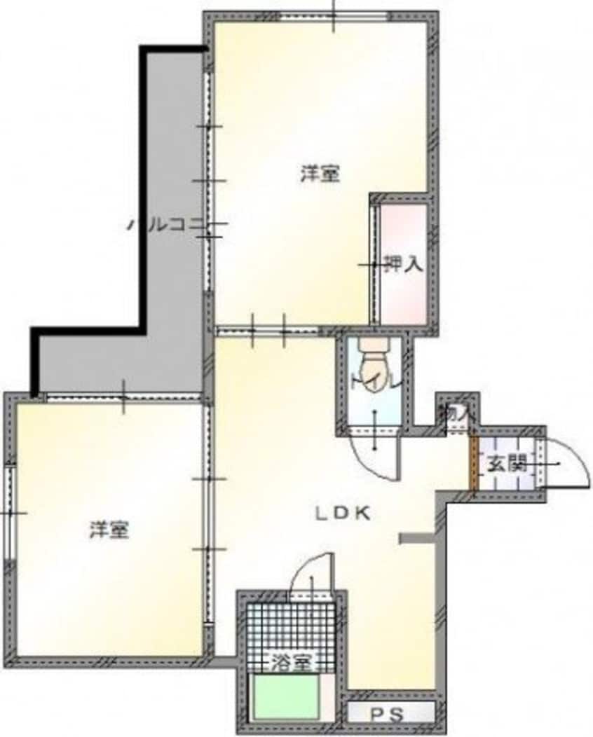 間取図 エイトバレー54（ウェーブレジデンス大供）