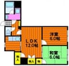 近藤セントラルビル 2LDKの間取り