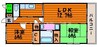 カームネスＫ 2LDKの間取り