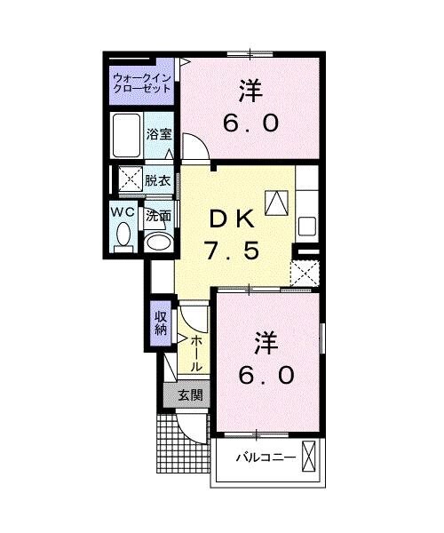 間取り図 サンパティオベルＢ