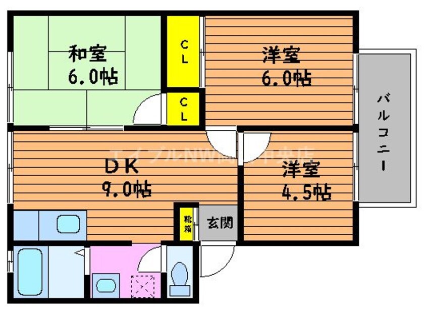 間取図 グレースシャトル本町Ｂ