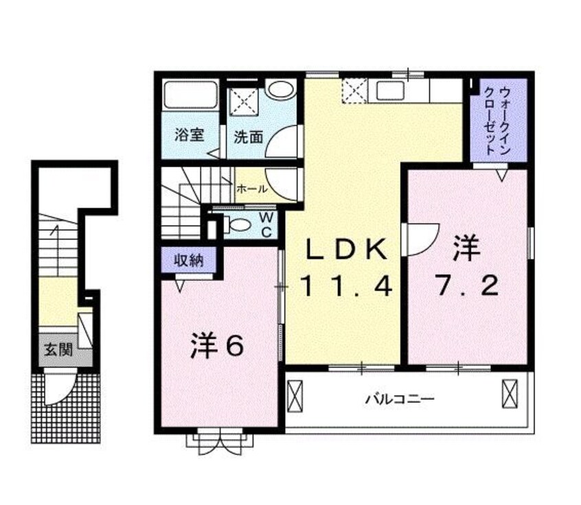 間取図 ア・ラ・モード中撫川Ⅱ