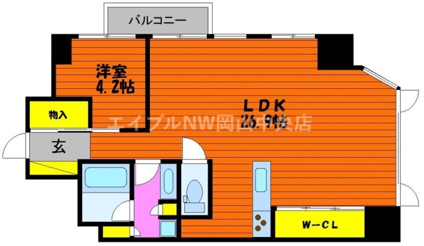 間取図 ライオンズタワー岡山表町