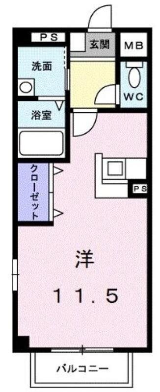 間取り図 マーベラスＫ１Ｂ