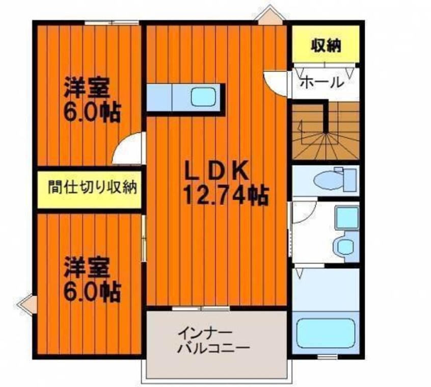 間取図 アンソレイユA