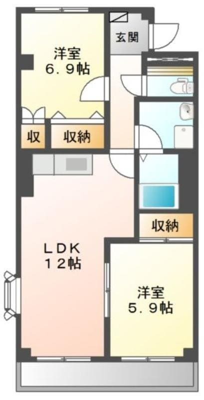 間取り図 ベルグランデ高柳