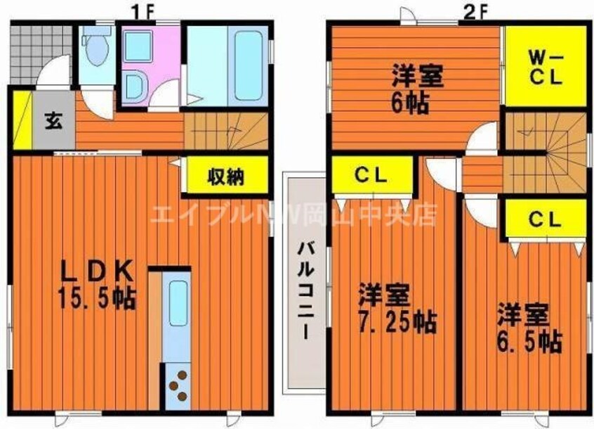 間取図 カーサフェリーチェ　B