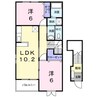 マーガレット 2LDKの間取り