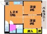 にっせんれん21 2LDKの間取り