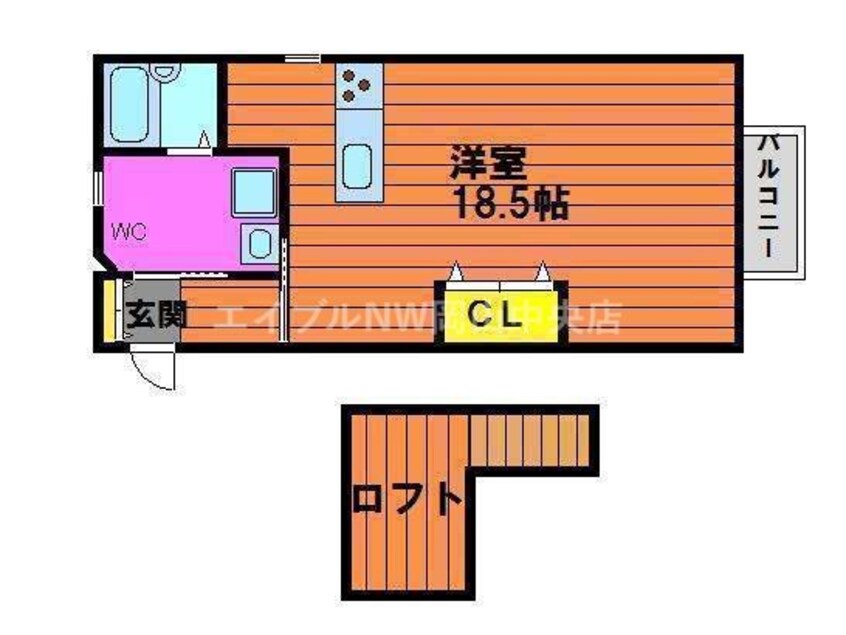 間取図 ラパルテール奉還町壱番館