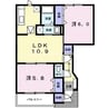 アドナイ－ルＡ 2LDKの間取り