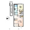 コーポレーヴ高松Ⅰ 1LDKの間取り