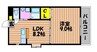 ティエラコスタ 1LDKの間取り