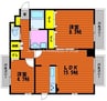 中山下壱番館 2LDKの間取り