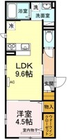 ゆず桑田町 1LDKの間取り