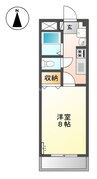 カスティージョ　Ⅱ 1Kの間取り