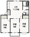 グレートベアー　B 3LDKの間取り