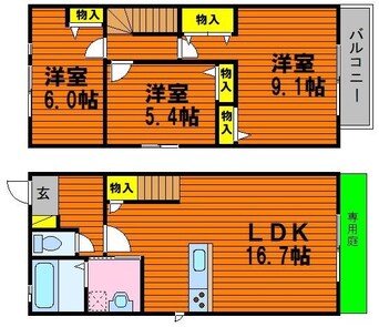 間取図 関戸建てⅠ