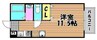 メゾン伊福町 1Kの間取り