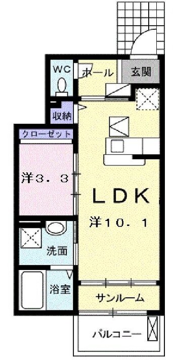 間取図 ラ・ベルコリーヌＢ