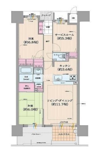 間取図 ロイヤルガーデン伊福町