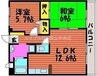 VIENTO原尾島 2LDKの間取り