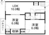 レジデンス太陽A 2LDKの間取り