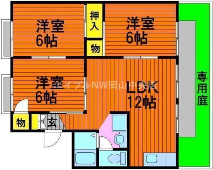 間取図 コーポアルザス　Ｄ