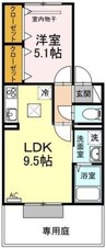 グレイス・レジデ 1LDKの間取り