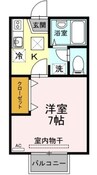 サンシャインパレス　B棟 1Kの間取り