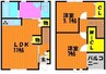メゾネット八幡　B棟 2LDKの間取り