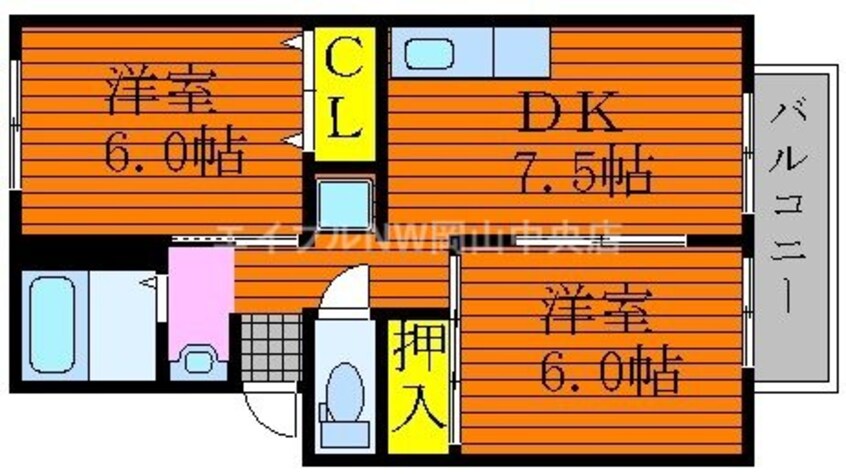 間取図 サンパティック原尾島