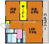ハアラン御南 2LDKの間取り