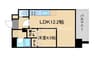 JRBハイツ岡山 1LDKの間取り