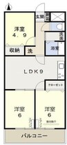 チスカワケＡ 3DKの間取り