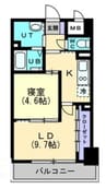 ハアラン一ノ宮 1LDKの間取り