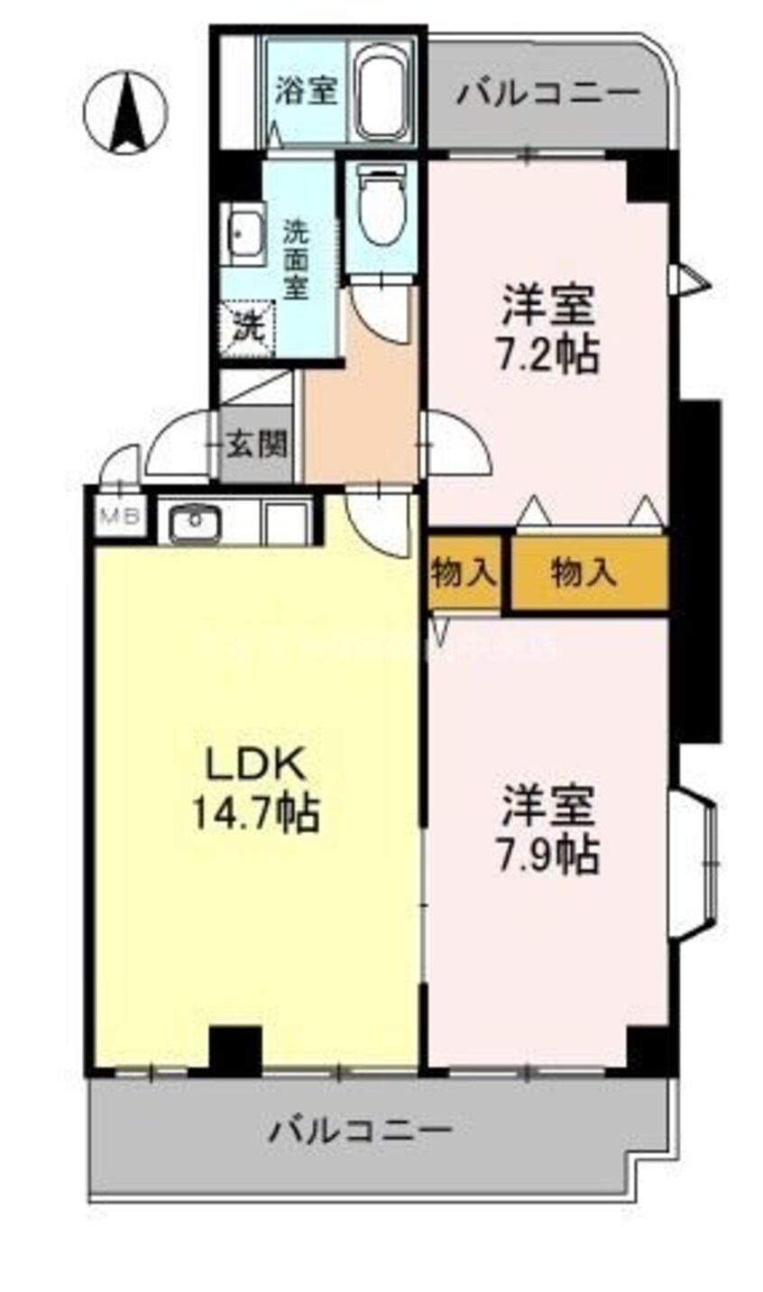 間取図 サンセリテItano　Ａ棟