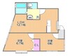 京町ハイツ 2LDKの間取り