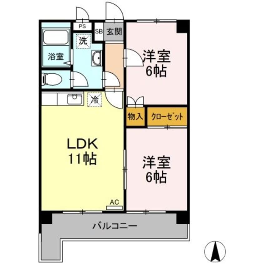 間取図 リバーサイド久米